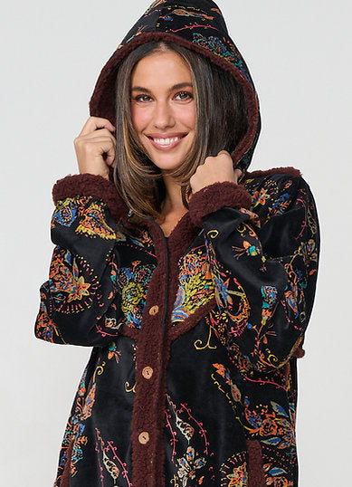 Caju Sparse Paisley Print Coat CZ1126