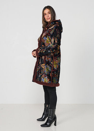 Caju Sparse Paisley Print Coat CZ1126