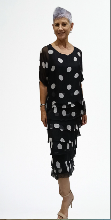 La Strada Frayed Edge Silk Dress LSD21-703