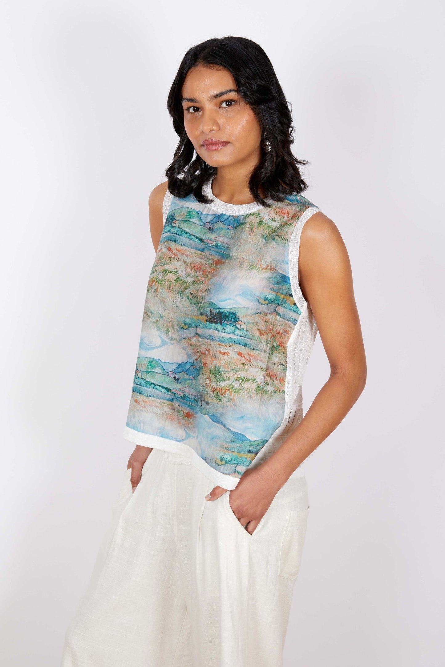 JJ Sisters Linen Silk Top