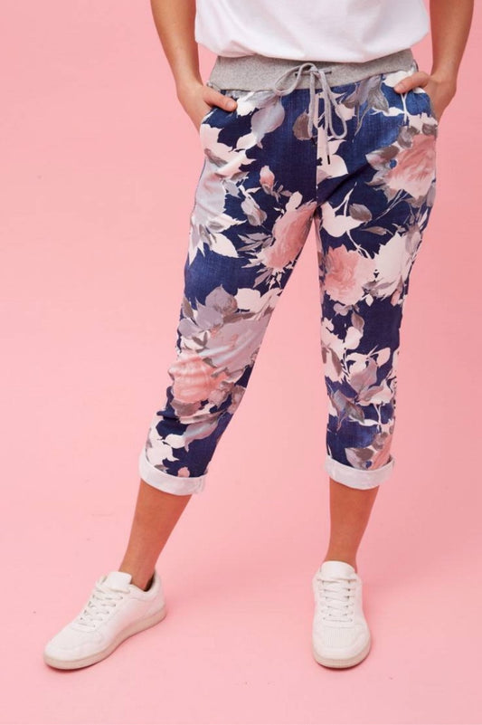 Caroline Morgan Floral Printed Pants P509850