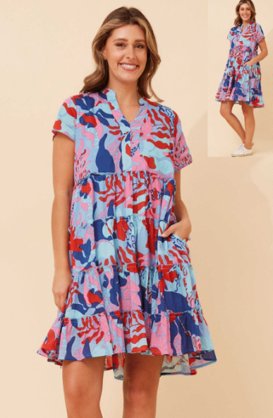 Mystic Monsoon Tiered Dress D524044