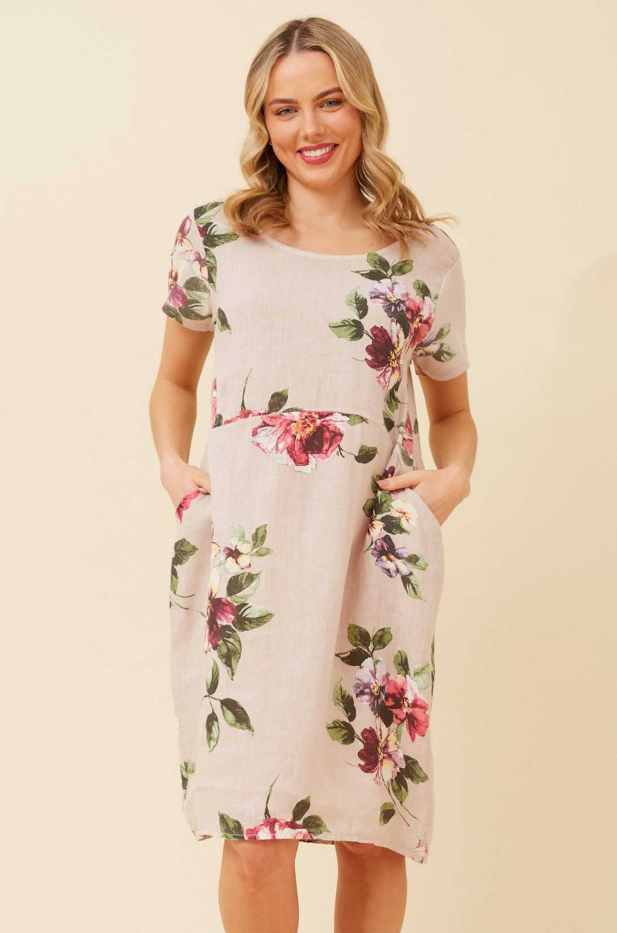 Bottega Moda Floral Rib Dress D520074