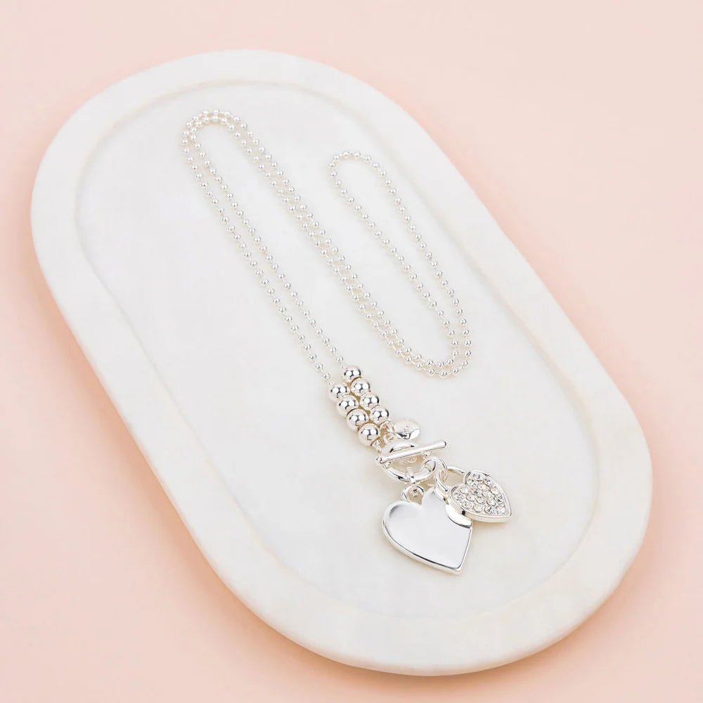 Lilly Co Double Heart Necklace EC101N