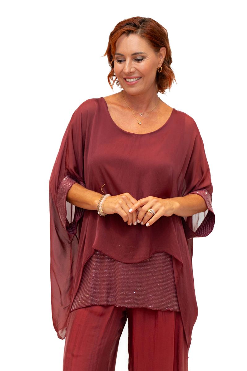 Italian Closet Elvera Silk Top 5835