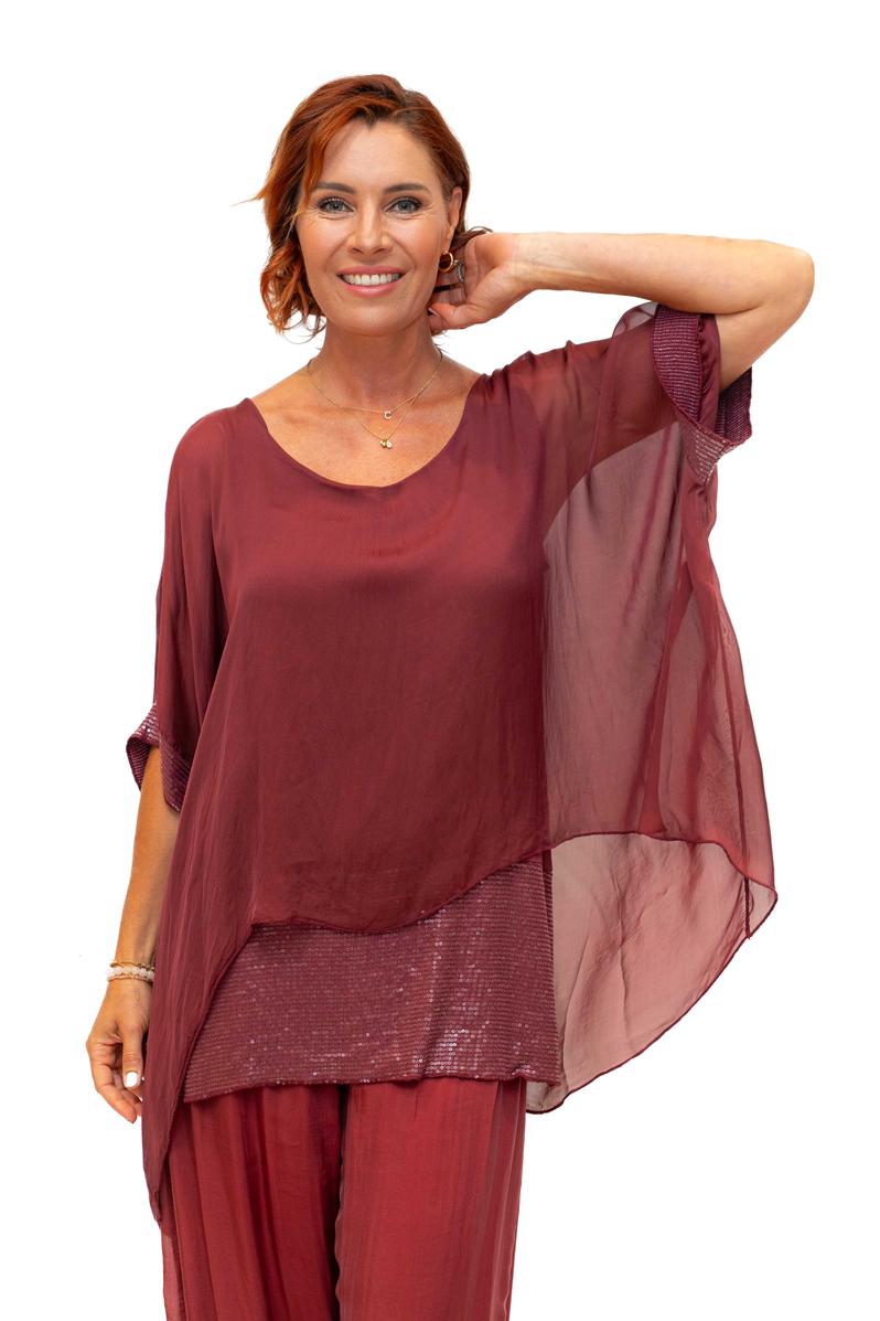 Italian Closet Elvera Silk Top 5835