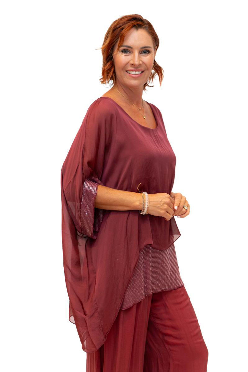 Italian Closet Elvera Silk Top 5835