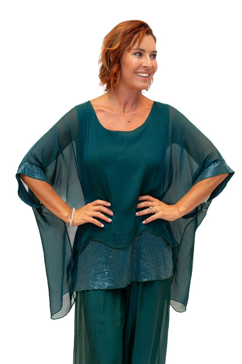 Italian Closet Elvera Silk Top 5835
