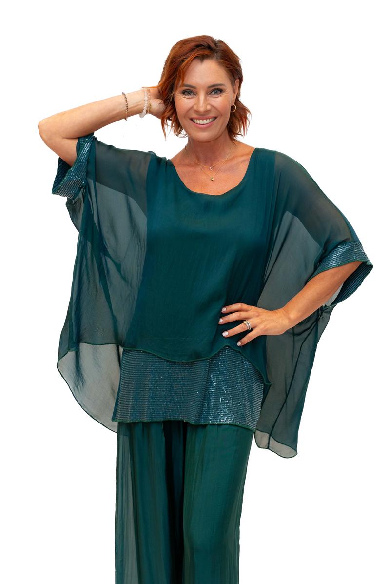 Italian Closet Elvera Silk Top 5835