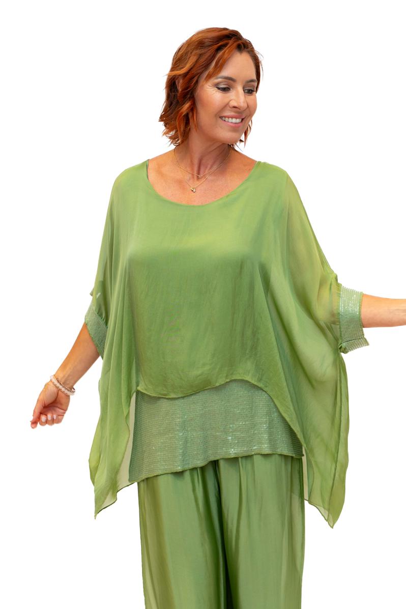 Italian Closet Elvera Silk Top 5835
