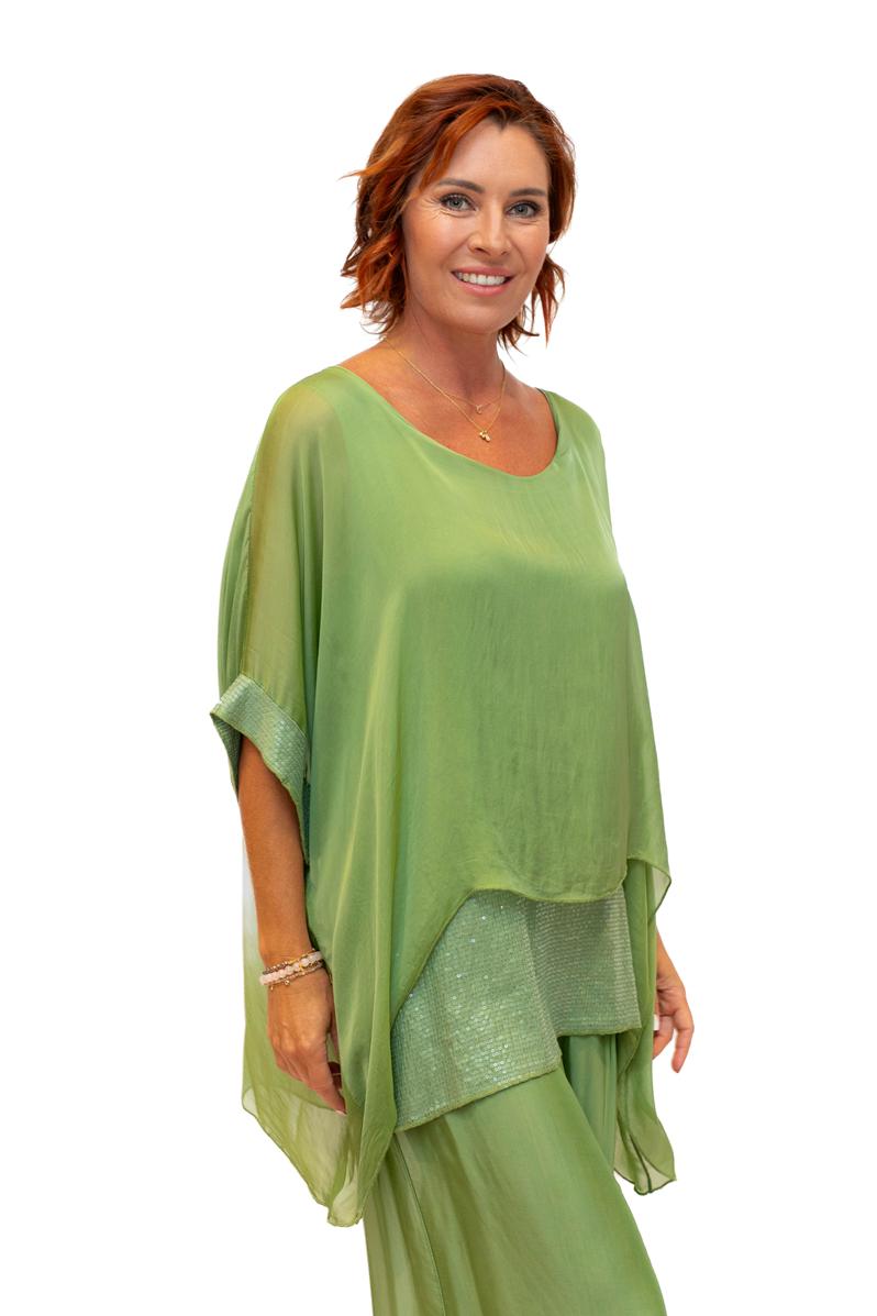 Italian Closet Elvera Silk Top 5835