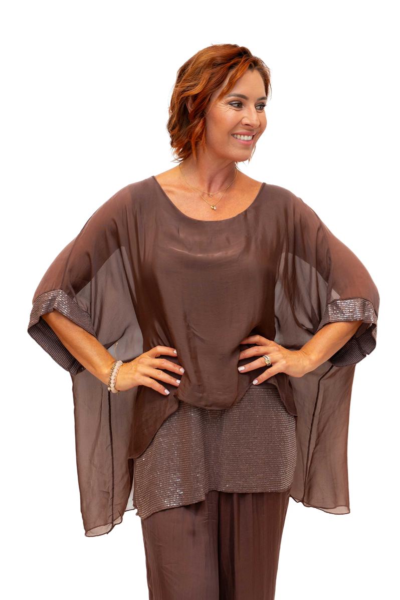 Italian Closet Elvera Silk Top 5835