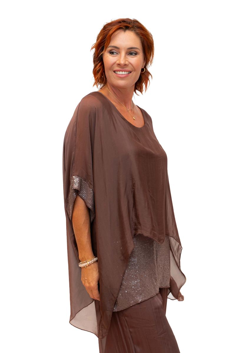 Italian Closet Elvera Silk Top 5835