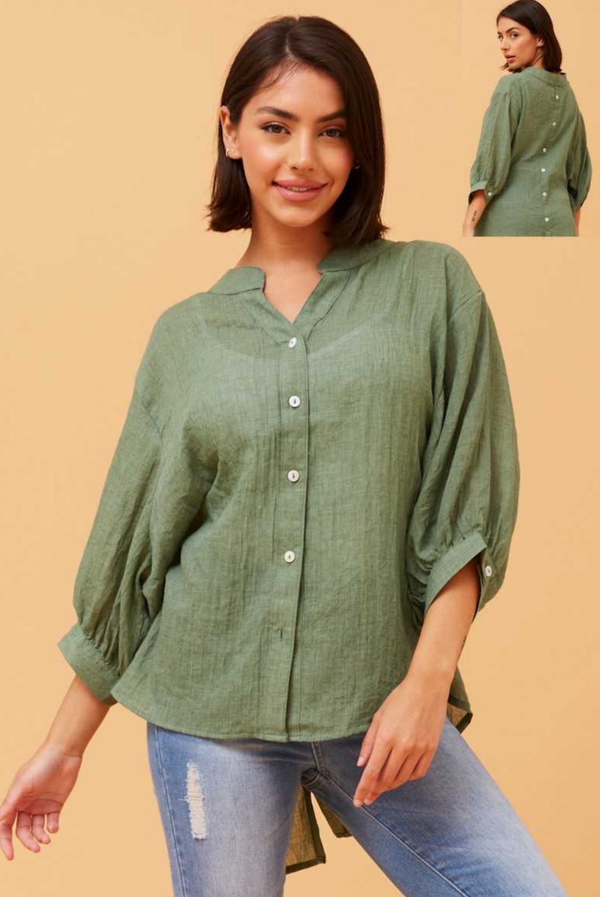 Caroline Morgan Button Back Shirt T511586