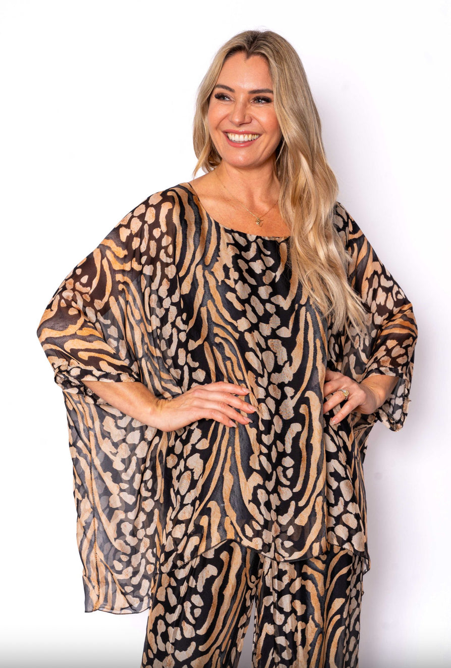 Italian Closet Sultana Silk Top 8183