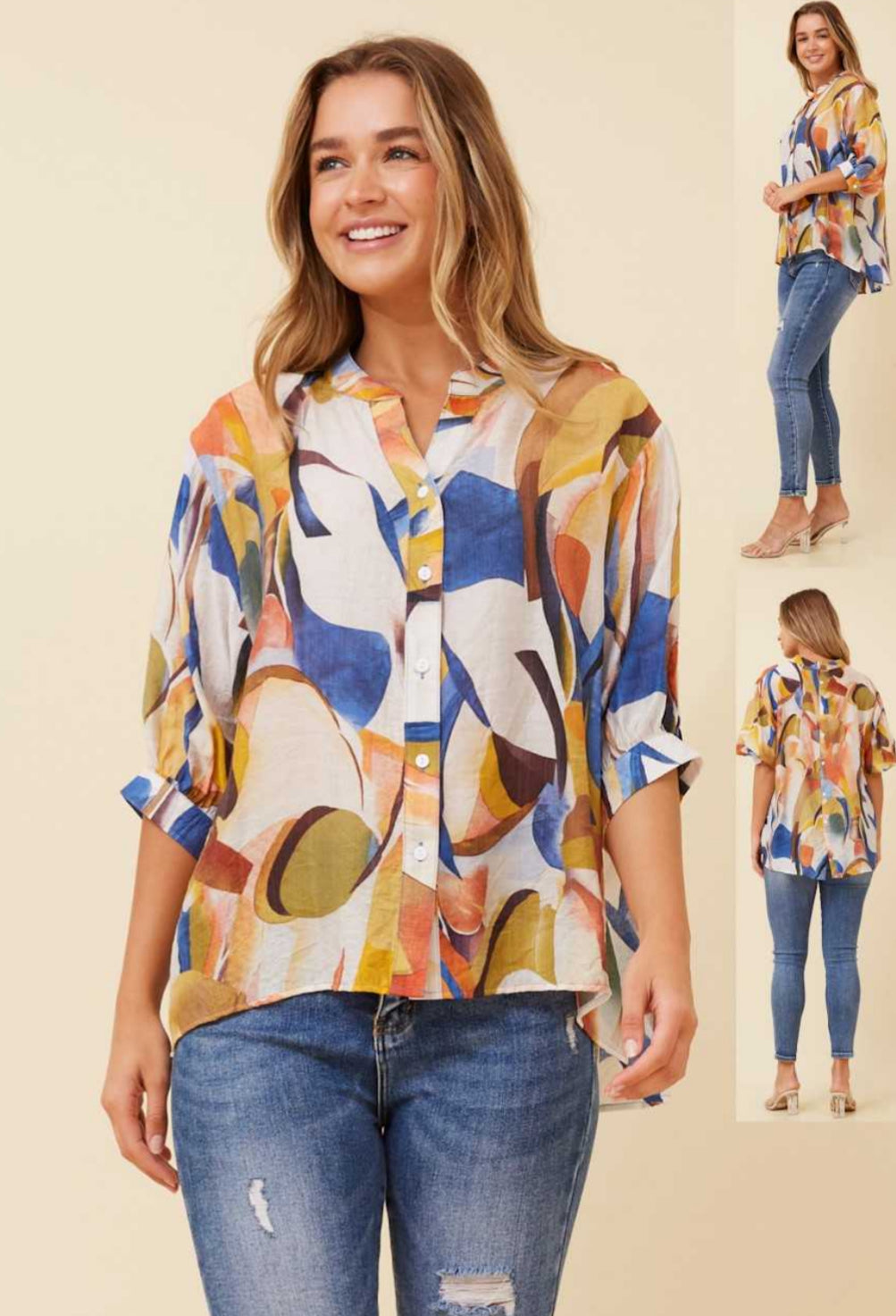 Caroline Morgan Printed Shirt T519117