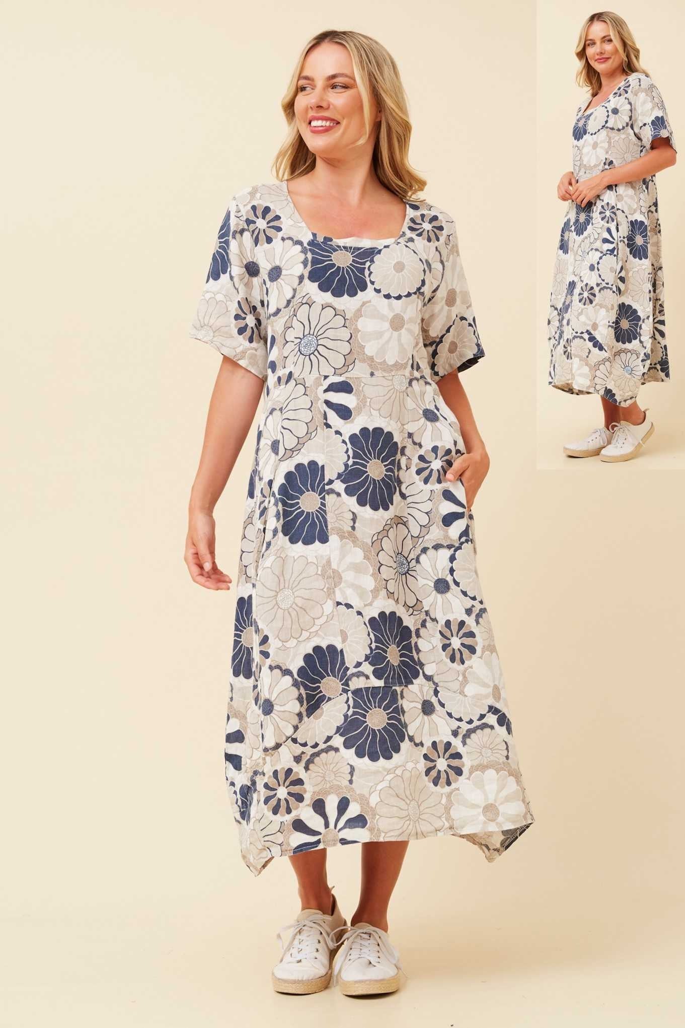 Bottega Moda Floral Print Dress D523038