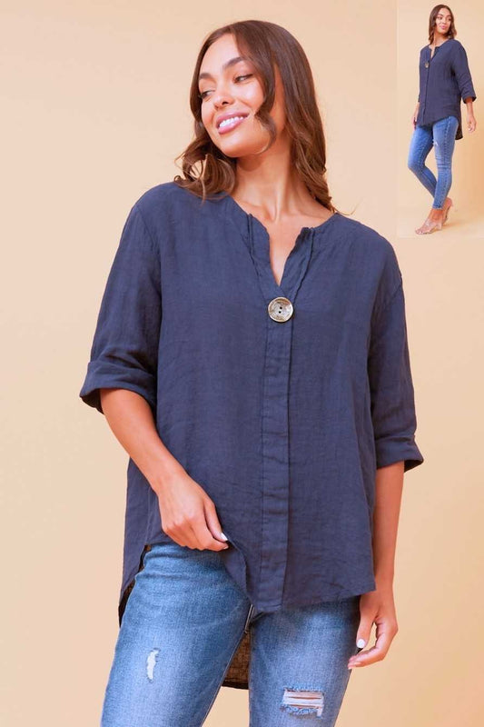 Bottega Moda Gold Button Top T516014