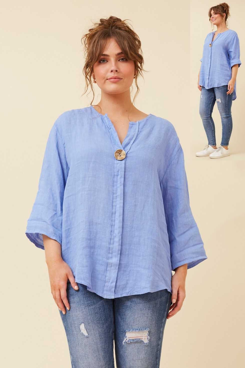 Bottega Moda Gold Button Top T516014