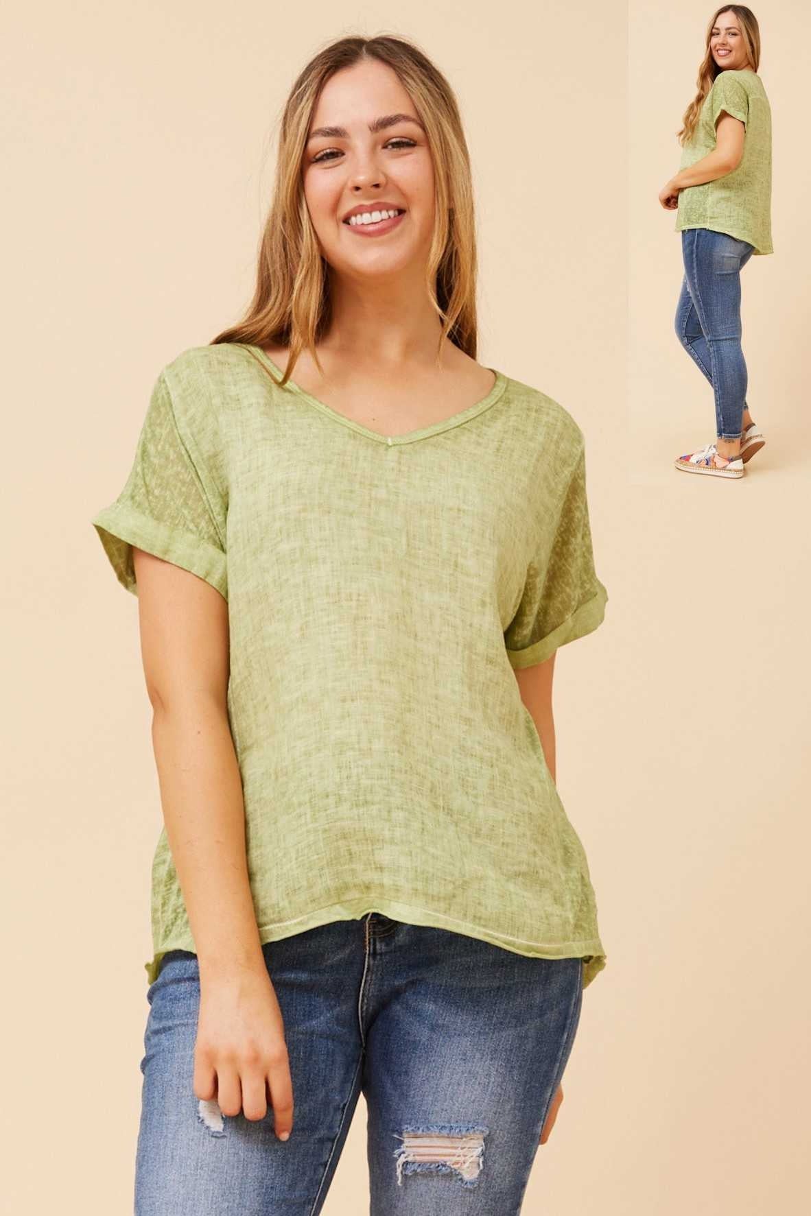 Bottega Moda Linen Top T525206