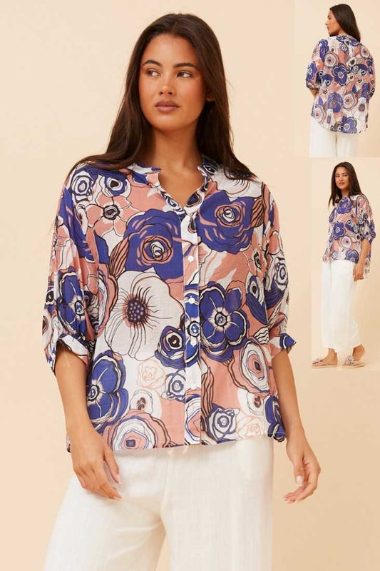 Caroline Morgan Floral Shirt T525307