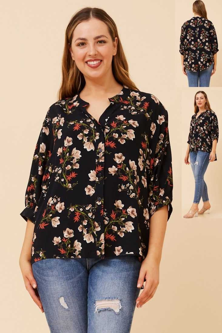 Caroline Morgan Printed Top T525929