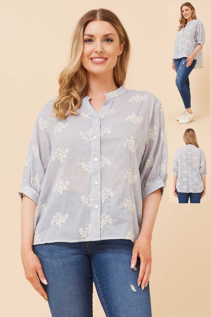 Caroline Morgan Embrdr Top T734962