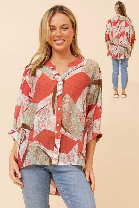 Caroline Morgan Printed Shirt T735420