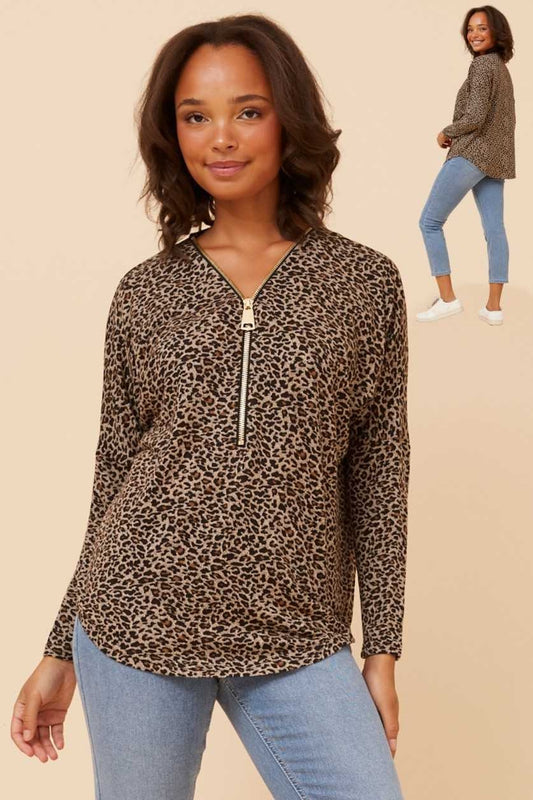 Caroline Morgan Zip Knit T734955