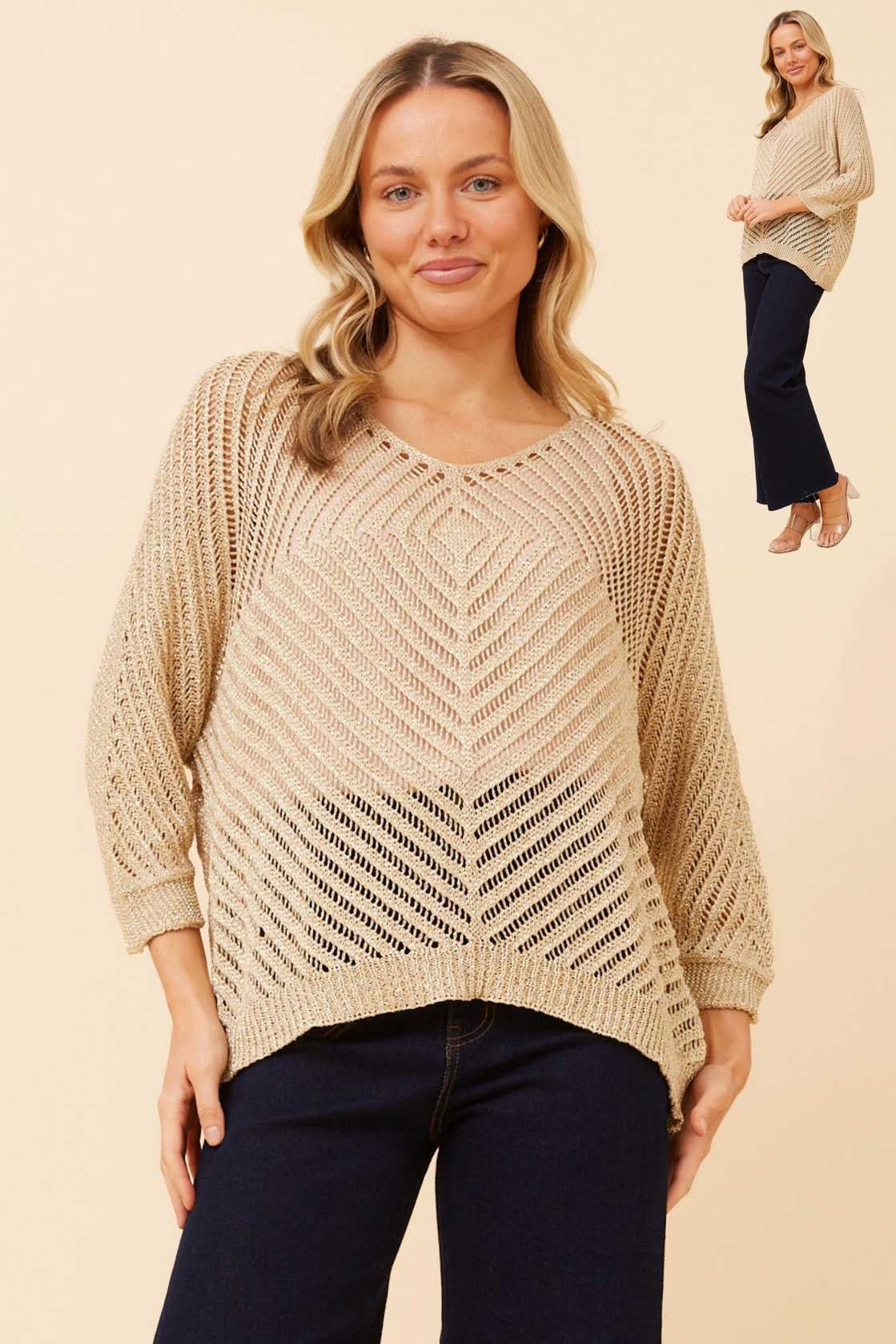 Bottega Moda Crochet Pullover KP526876