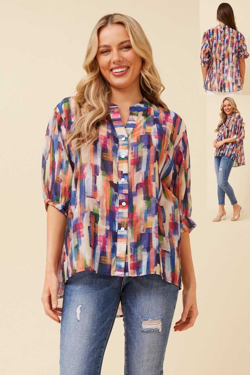 Caroline Morgan Printed Shirt T522241