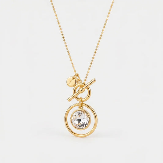 Lilly Co Ring & Crystal Necklace L2019N