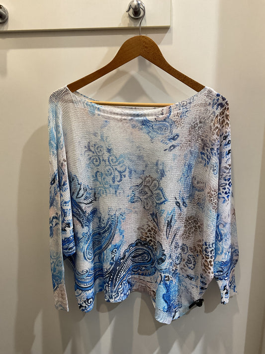 Bottega Moda 3/4 Print Knit Top KP5205