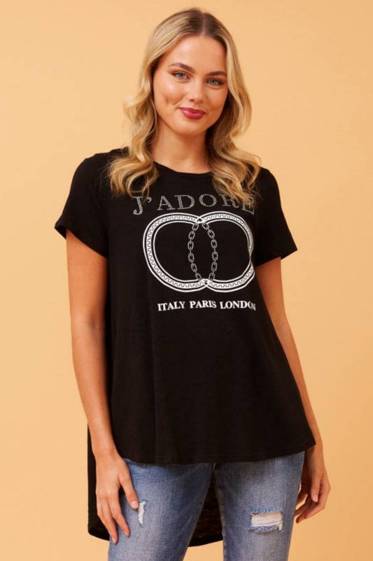 Caroline Morgan J Adore Studded Tee T732468