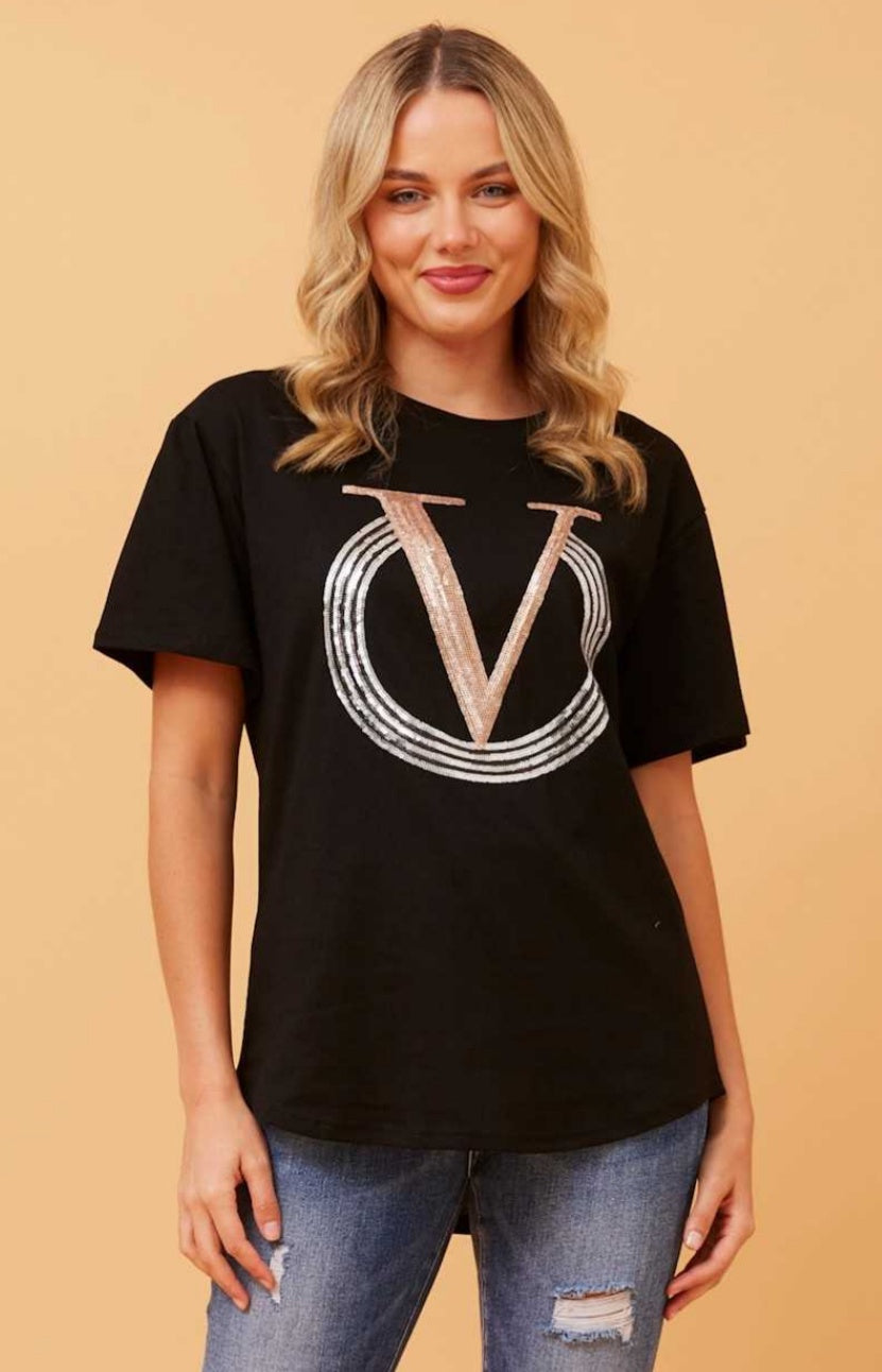 Caroline Morgan ‘V’ Tee T519160