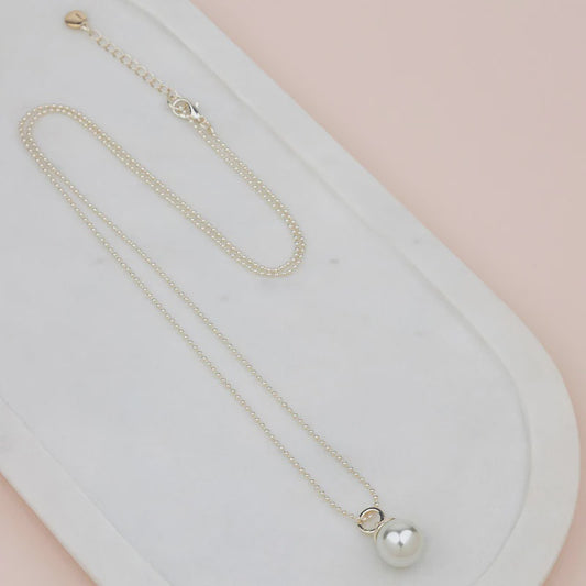 LillyCo Single Drop Pearl Necklace L1845