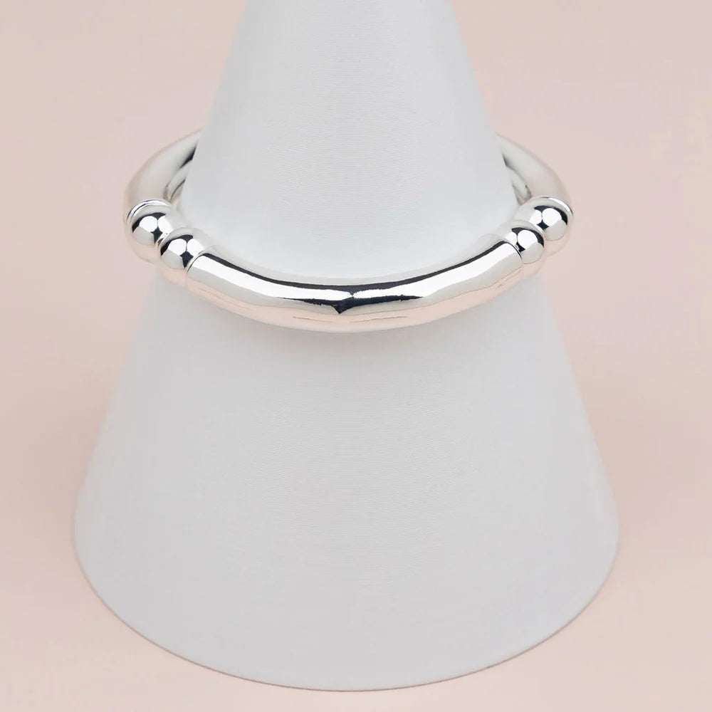 Lilly Co Stretch Bangle with Ball Beads EC110B