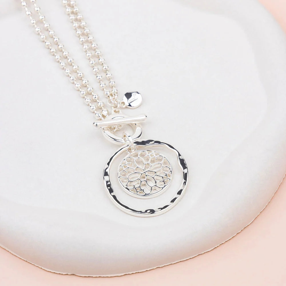 Lilly Co Flower Pendant Necklace  L1929N