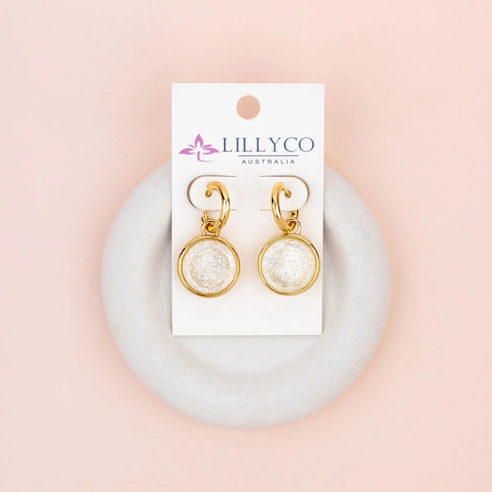 Lilly Co Crystal Disc Earrings L1943E