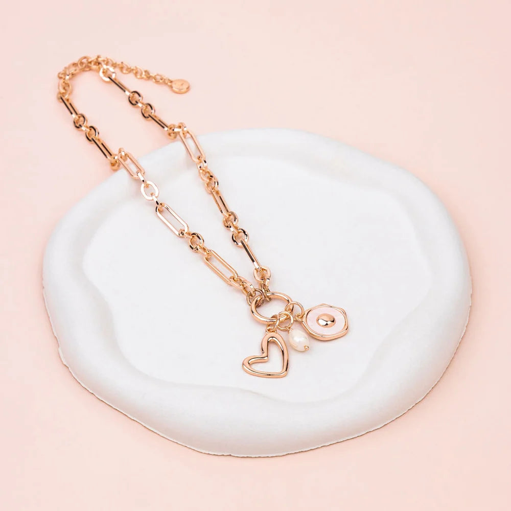 LillyCo Pearl Charm Necklace L1945N