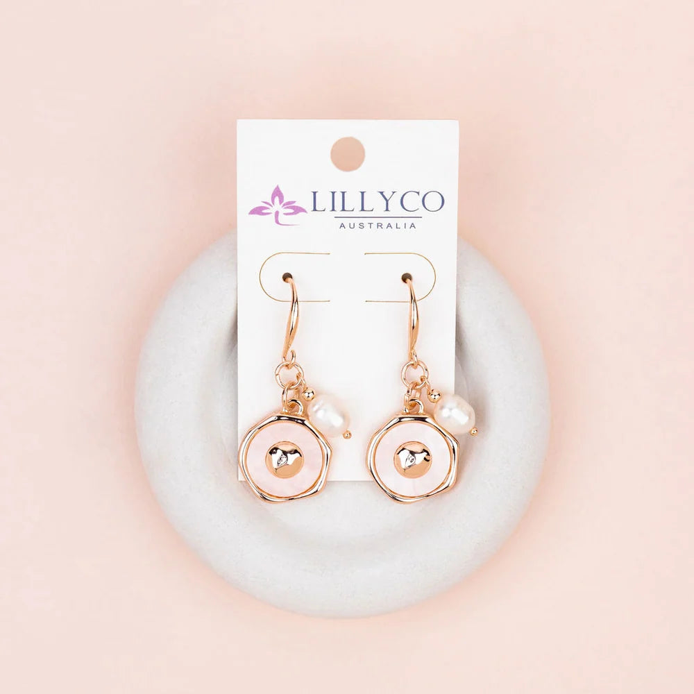 LillyCo Pearl Charm Earring L1945E