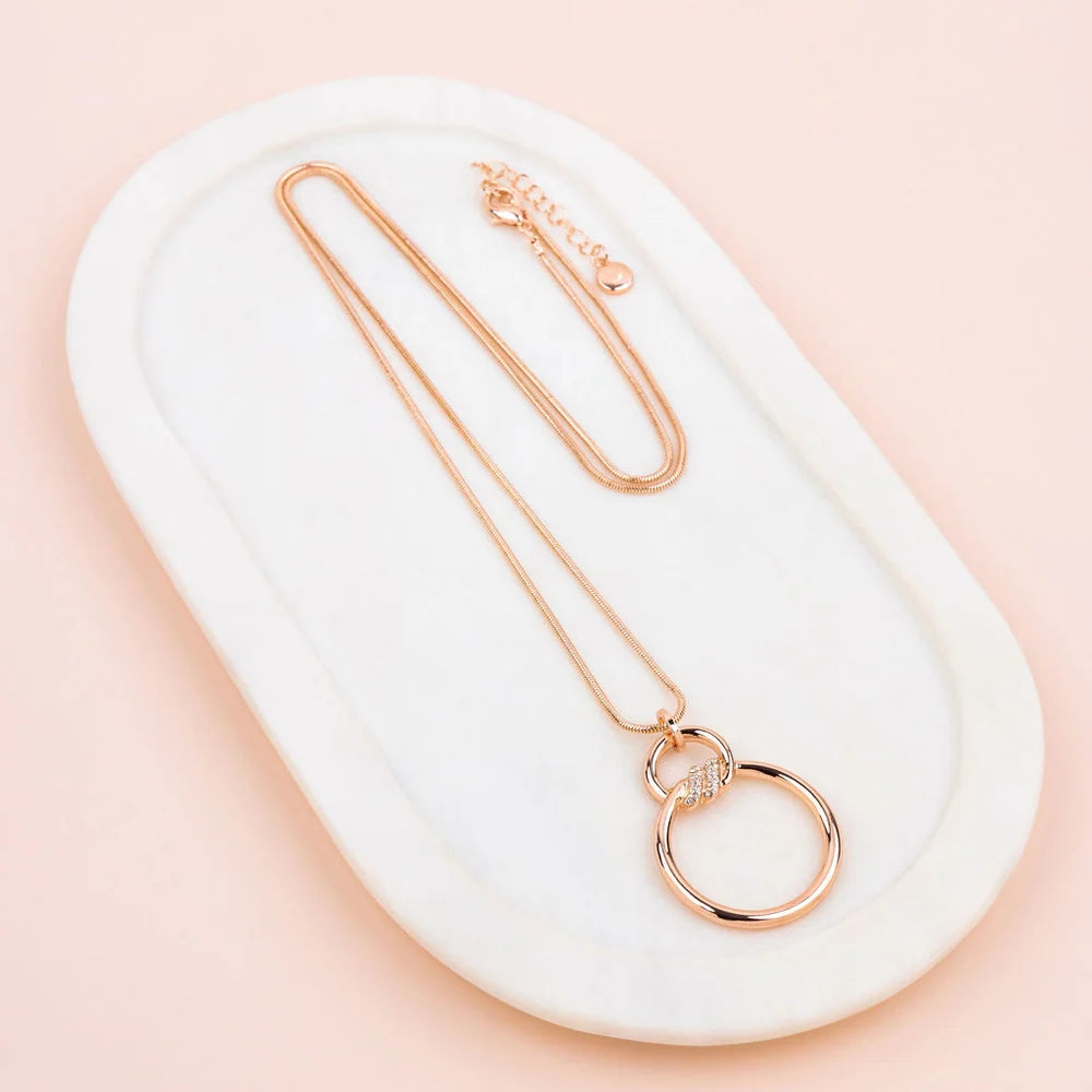 LillyCo  Bling & Circle Necklace L2017N