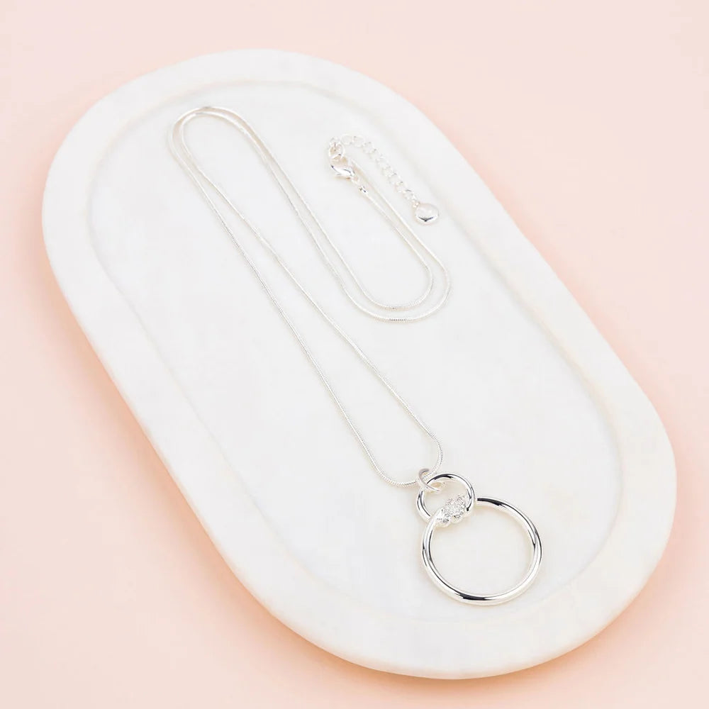 LillyCo  Bling & Circle Necklace L2017N