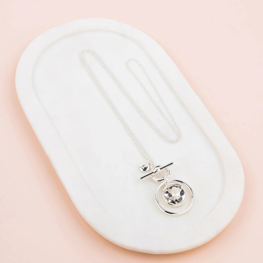 Lilly Co Ring & Crystal Necklace L2019N