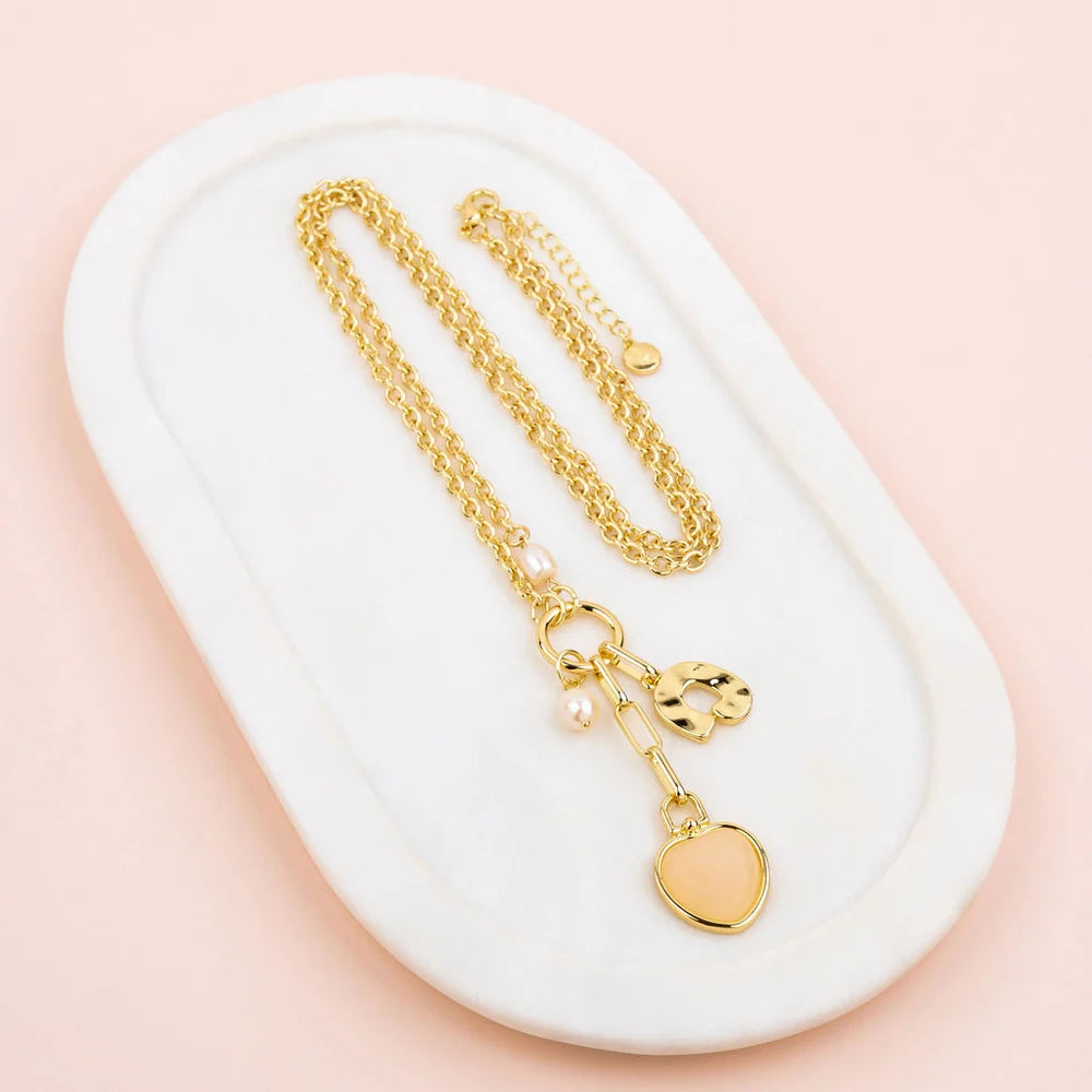 LillyCo Heart Charm Necklace L2021N
