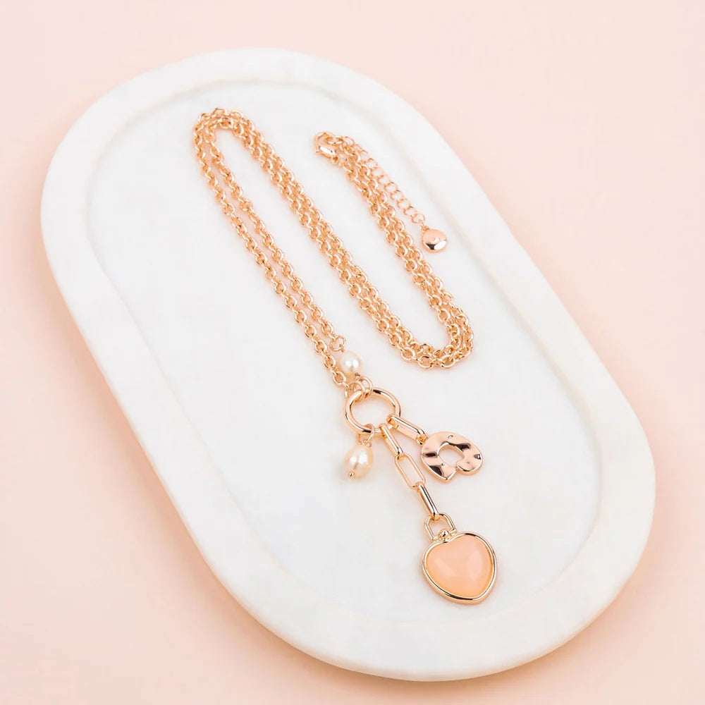 LillyCo Heart Charm Necklace L2021N