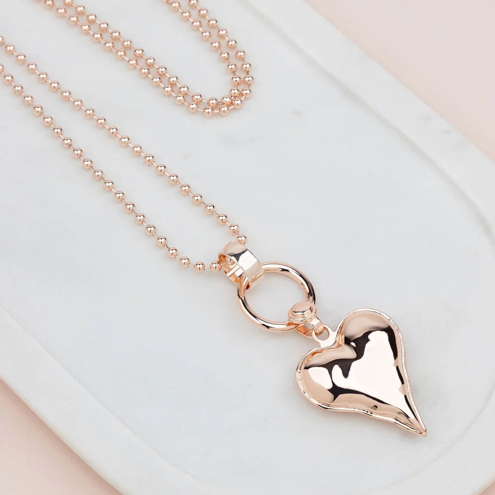 Lilly Co Ball with Heart Necklace EC100N