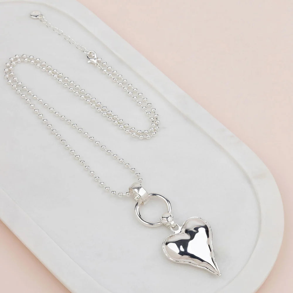 Lilly Co Ball with Heart Necklace EC100N