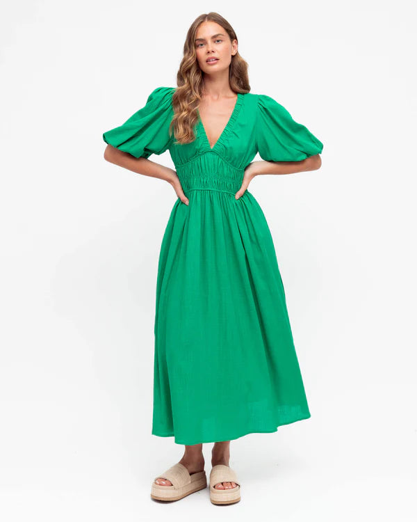 Labe Of Love Puff Sleeve Maxi Dress LOL11066-2