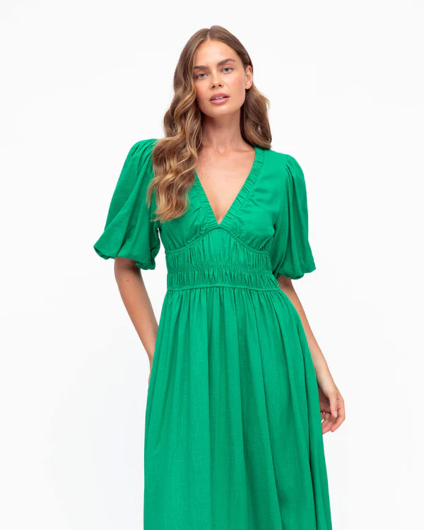 Labe Of Love Puff Sleeve Maxi Dress LOL11066-2